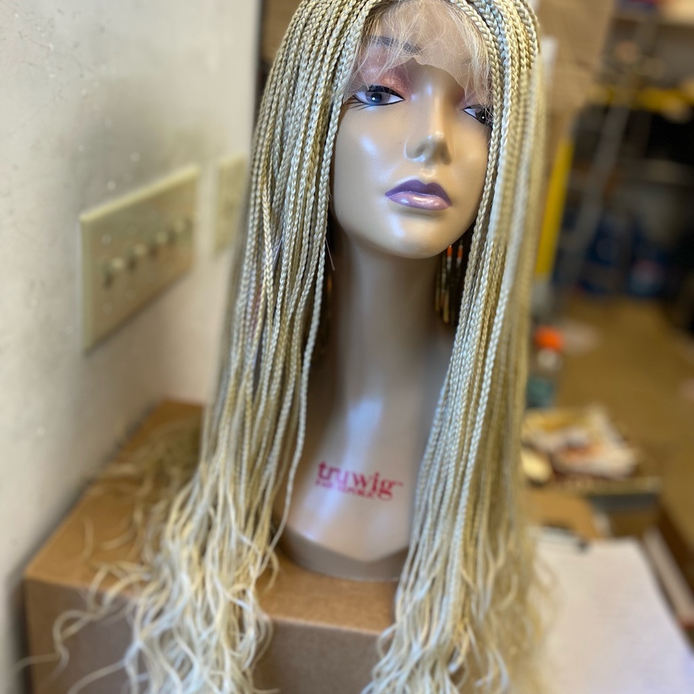 4by4 blonde braided lace 26”